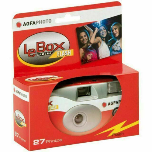 AgfaPhoto LeBox Flash 35mm Disposable Camera (27 Exposures) 